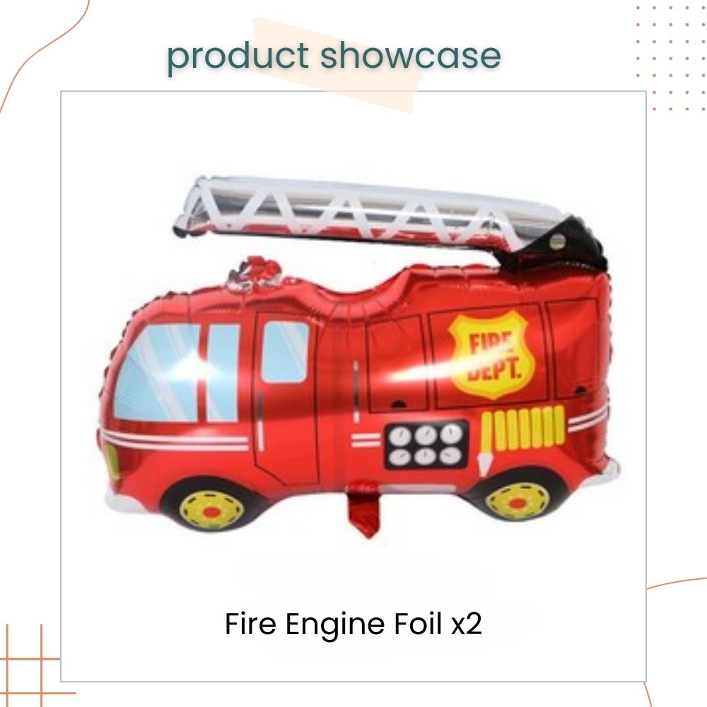 Fire Engine Birthday Decoration Pack for Party Event Celebration