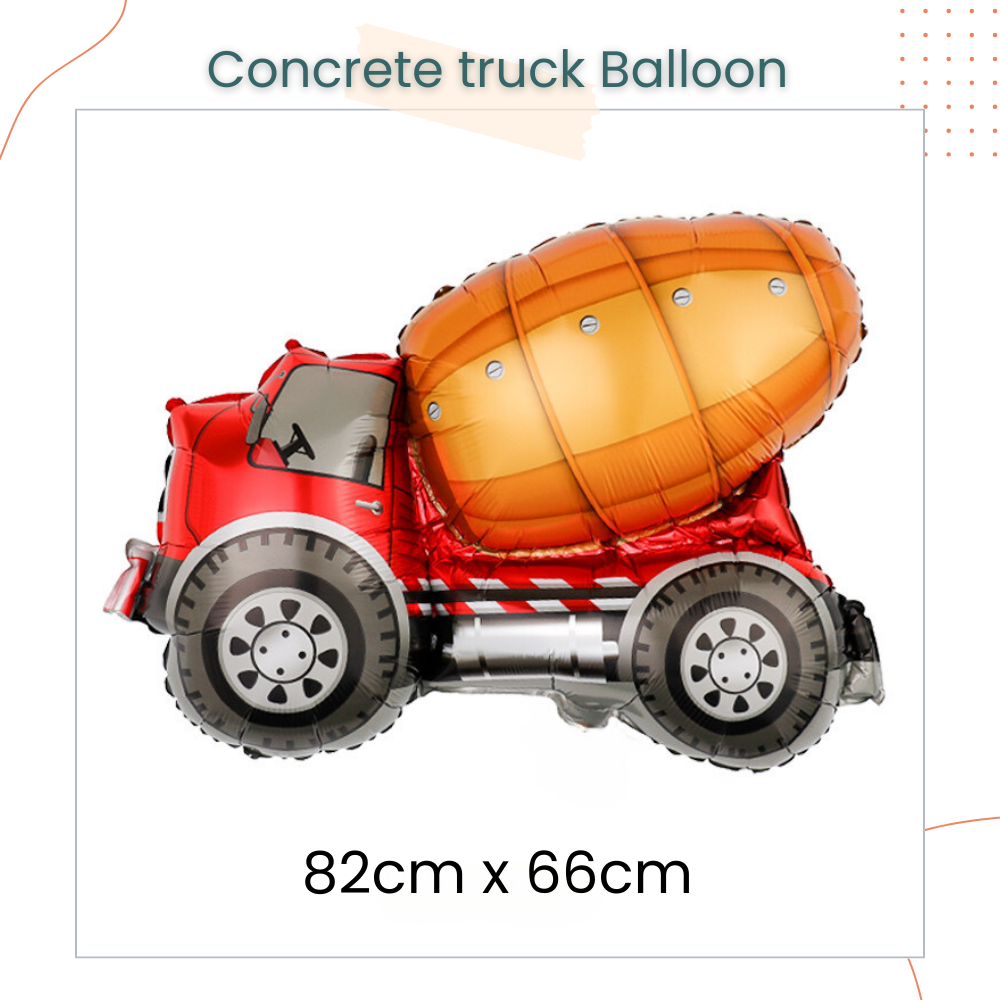 Construction Foil Balloon Happy Birthday Decoration