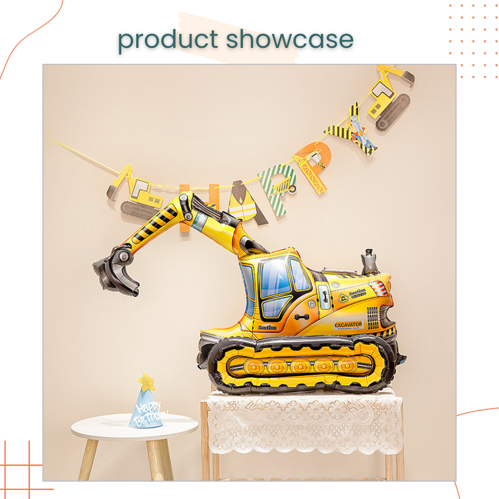 4D Standing Transportation Vehicle Foil Balloon Decoration for Birthday Party Event Celebration