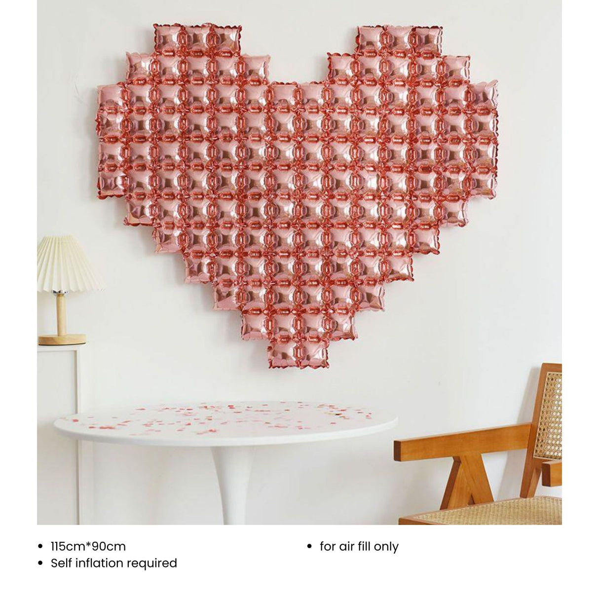 Checked Heart Shape Foil Balloon