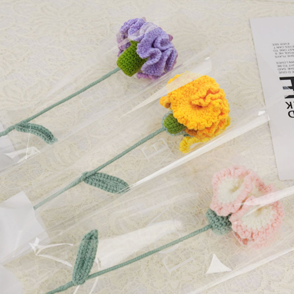 Knitted Woven Carnation Handmade Flower