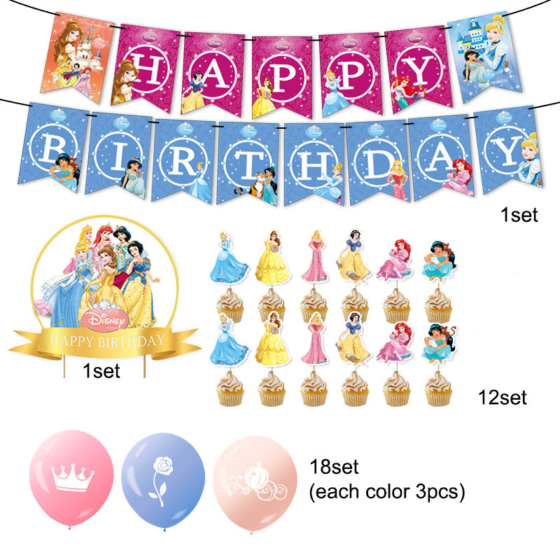 Disney Princess Theme Birthday Decoration Pack
