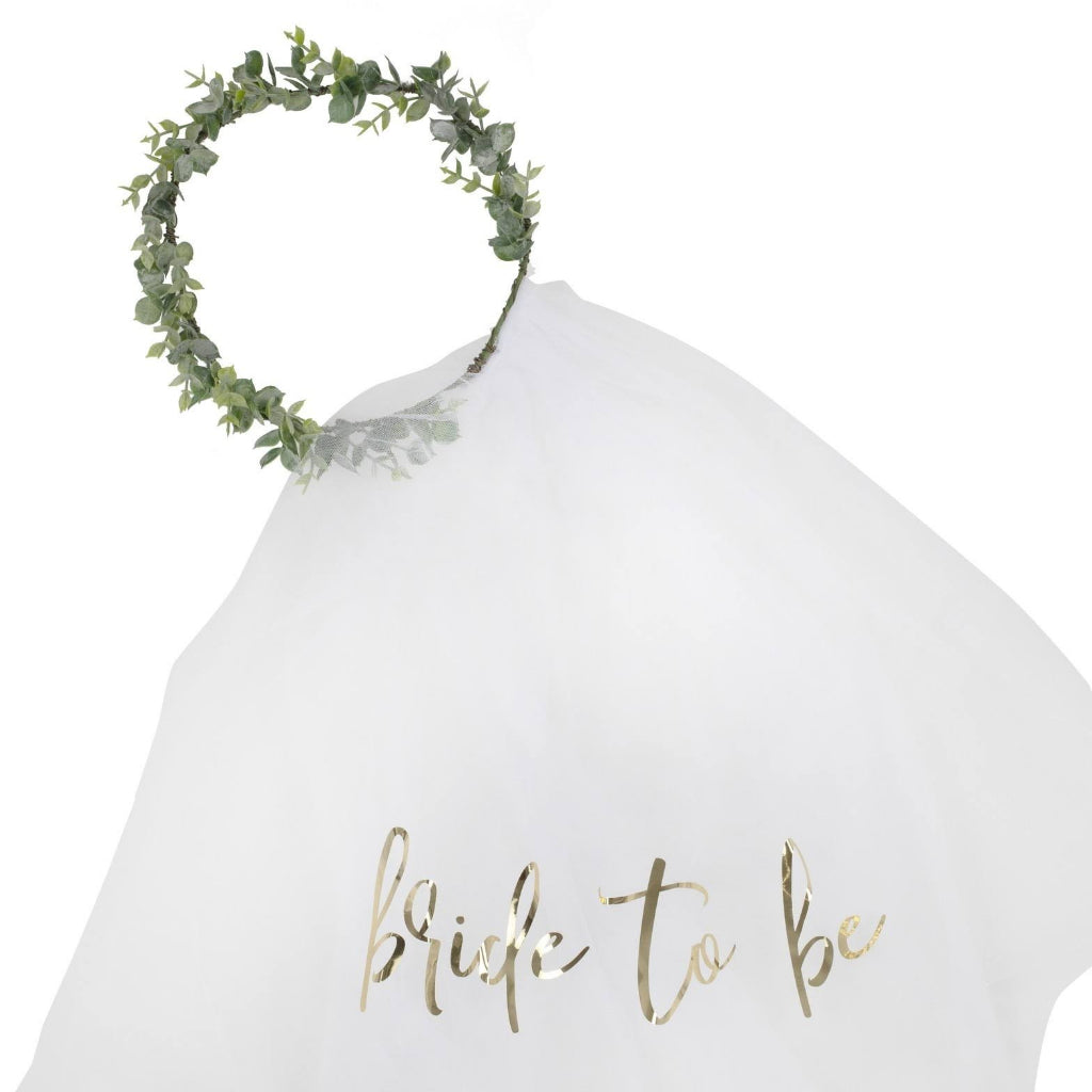 Eucalyptus Bride To Be Veil - Gold