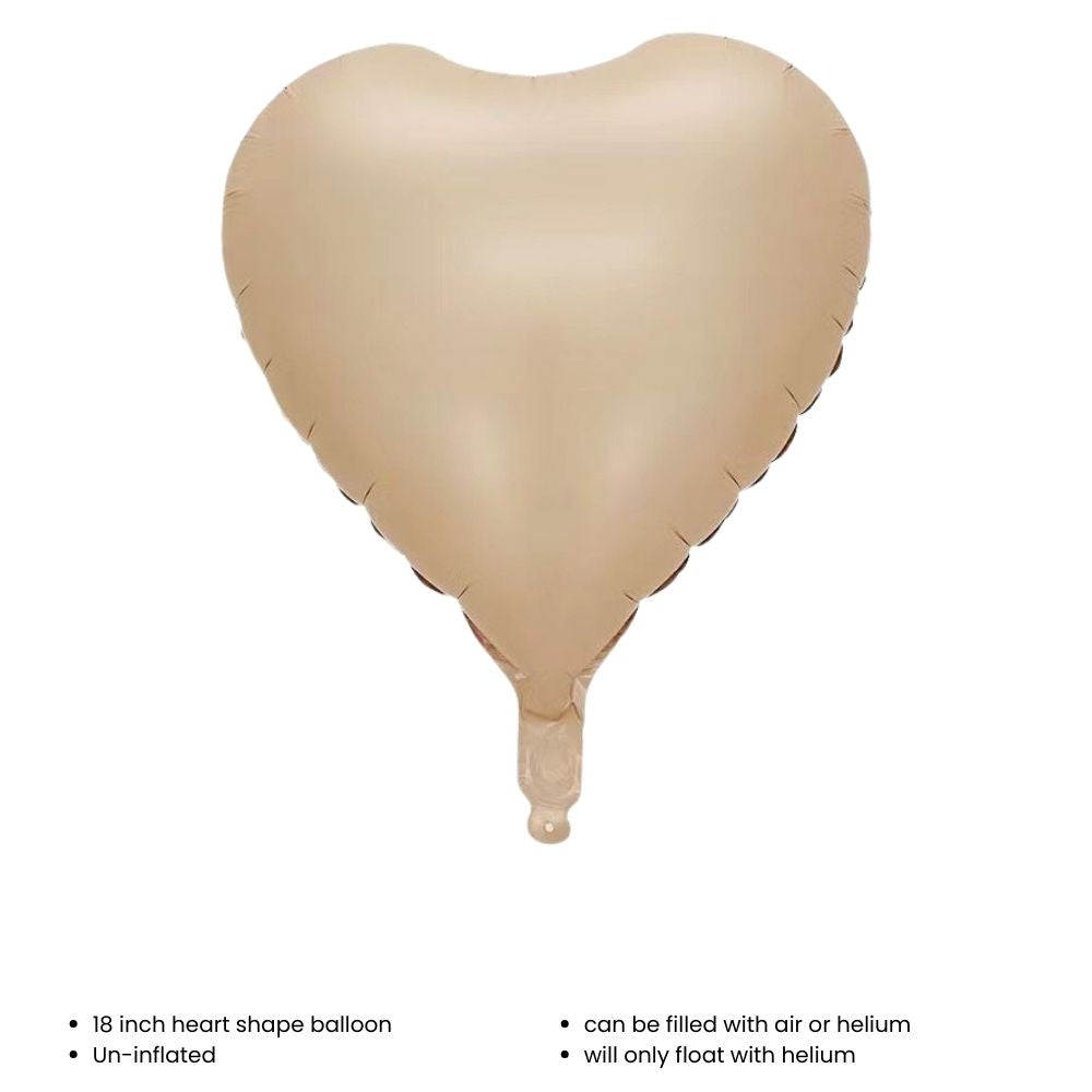 18 inch Matt Heart Star Shaped Foil Balloon