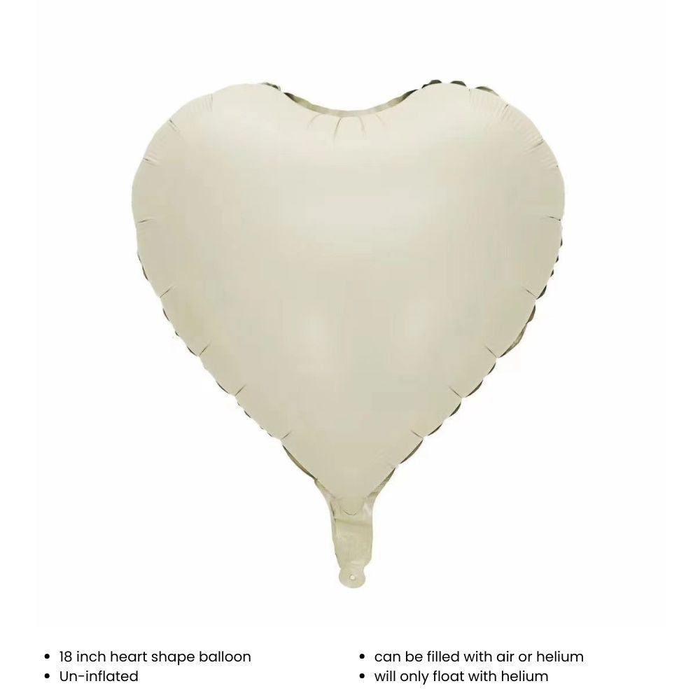 18 inch Matt Heart Star Shaped Foil Balloon