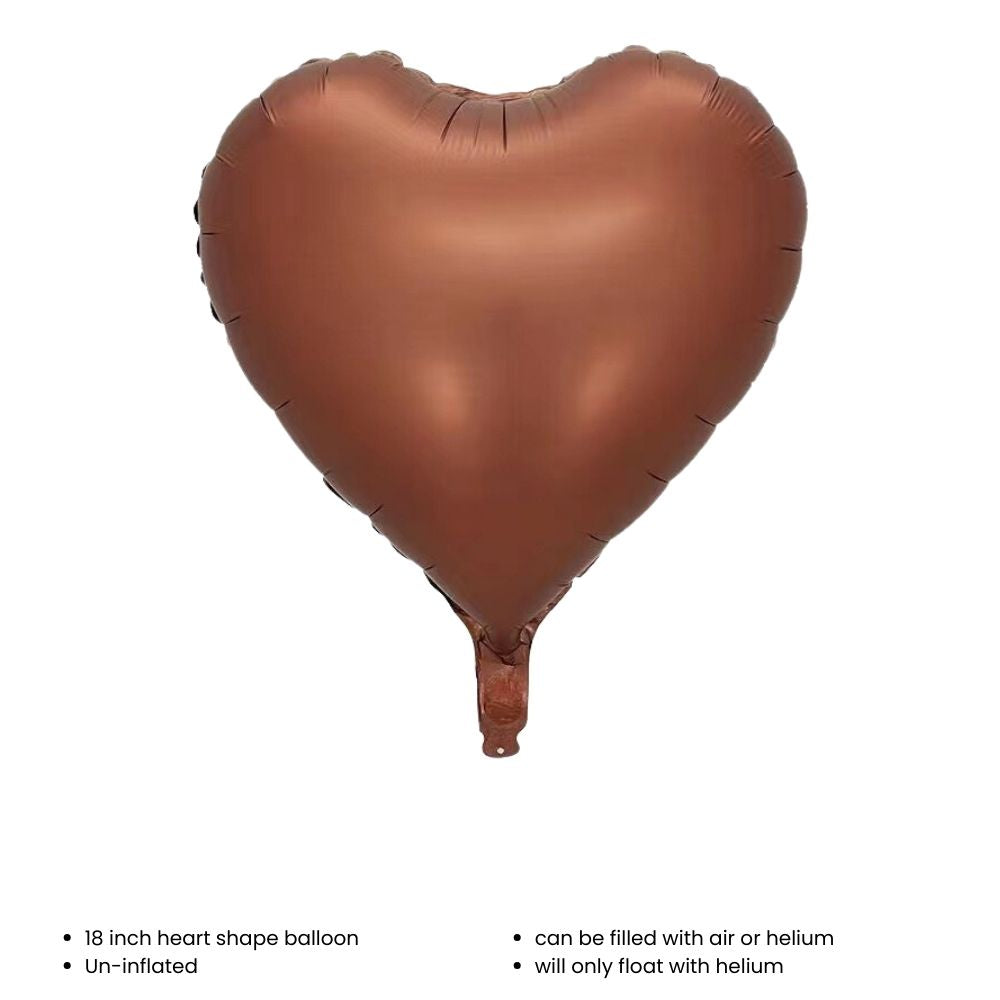 18 inch Matt Heart Star Shaped Foil Balloon