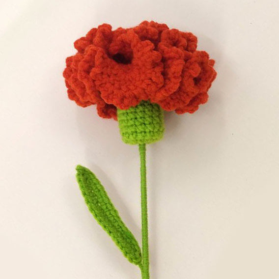 Knitted Woven Carnation Handmade Flower