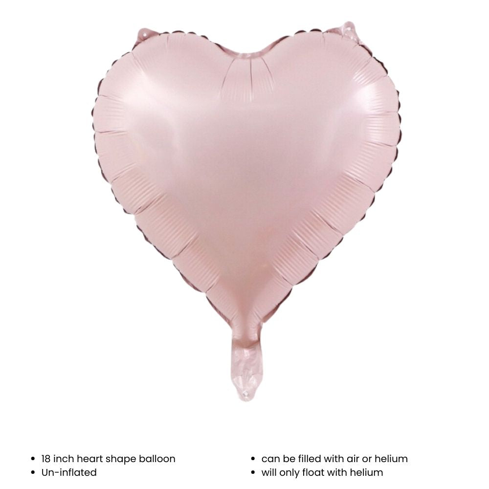 18 inch Matt Heart Star Shaped Foil Balloon