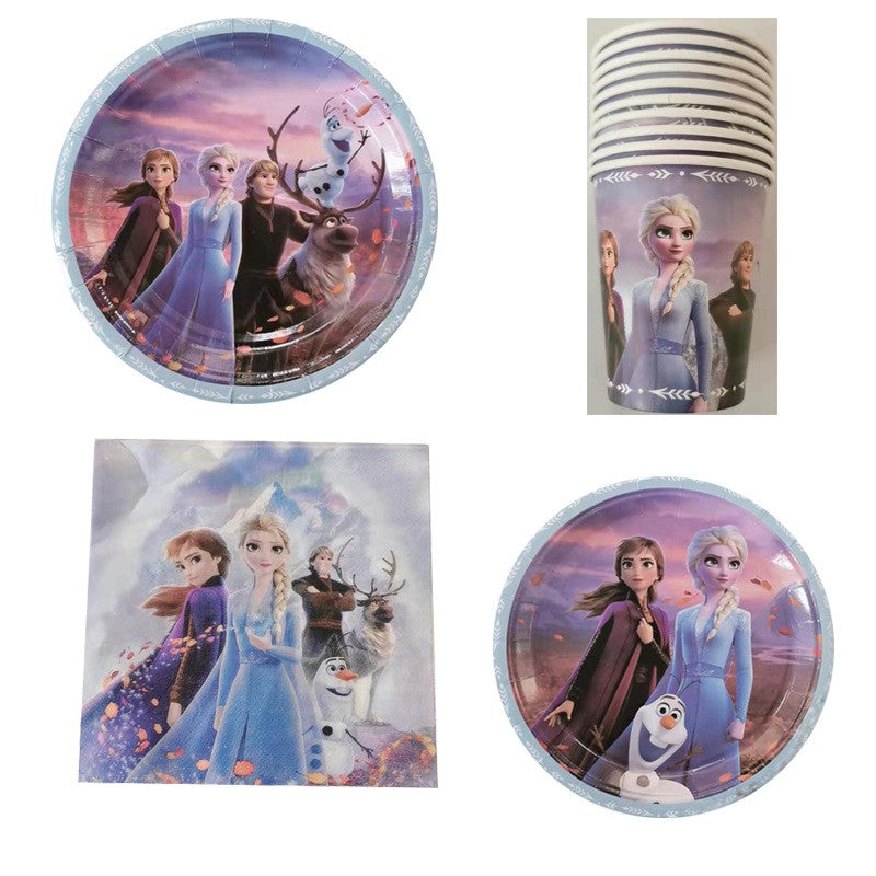 Frozen birthday balloon party decoration tableware