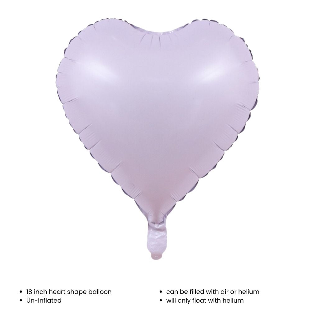18 inch Matt Heart Star Shaped Foil Balloon