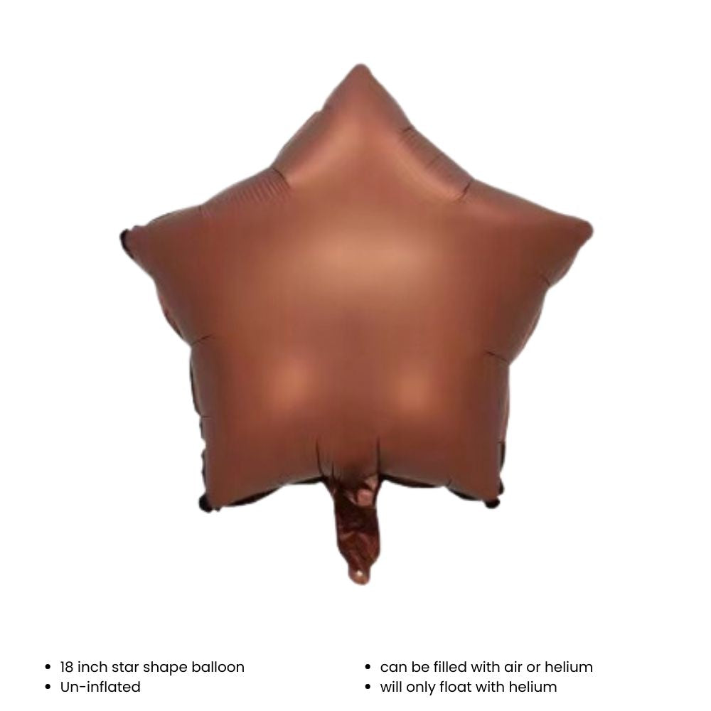 18 inch Matt Heart Star Shaped Foil Balloon