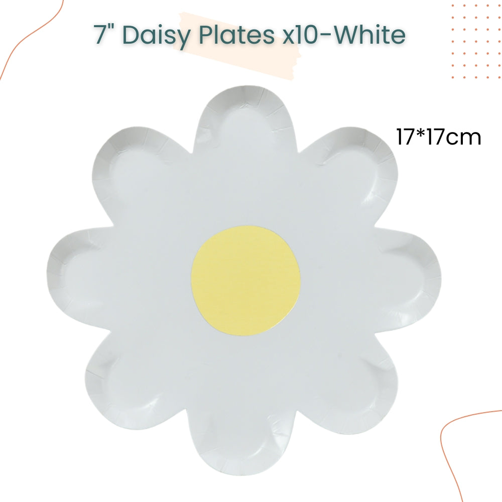 Colorful Rainbow Daisy Disposable Plates Napkins Tableware for Birthday Party