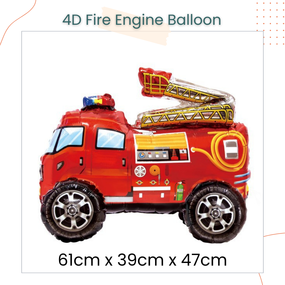 4D Standing Transportation Vehicle Foil Balloon Decoration for Birthday Party Event Celebration