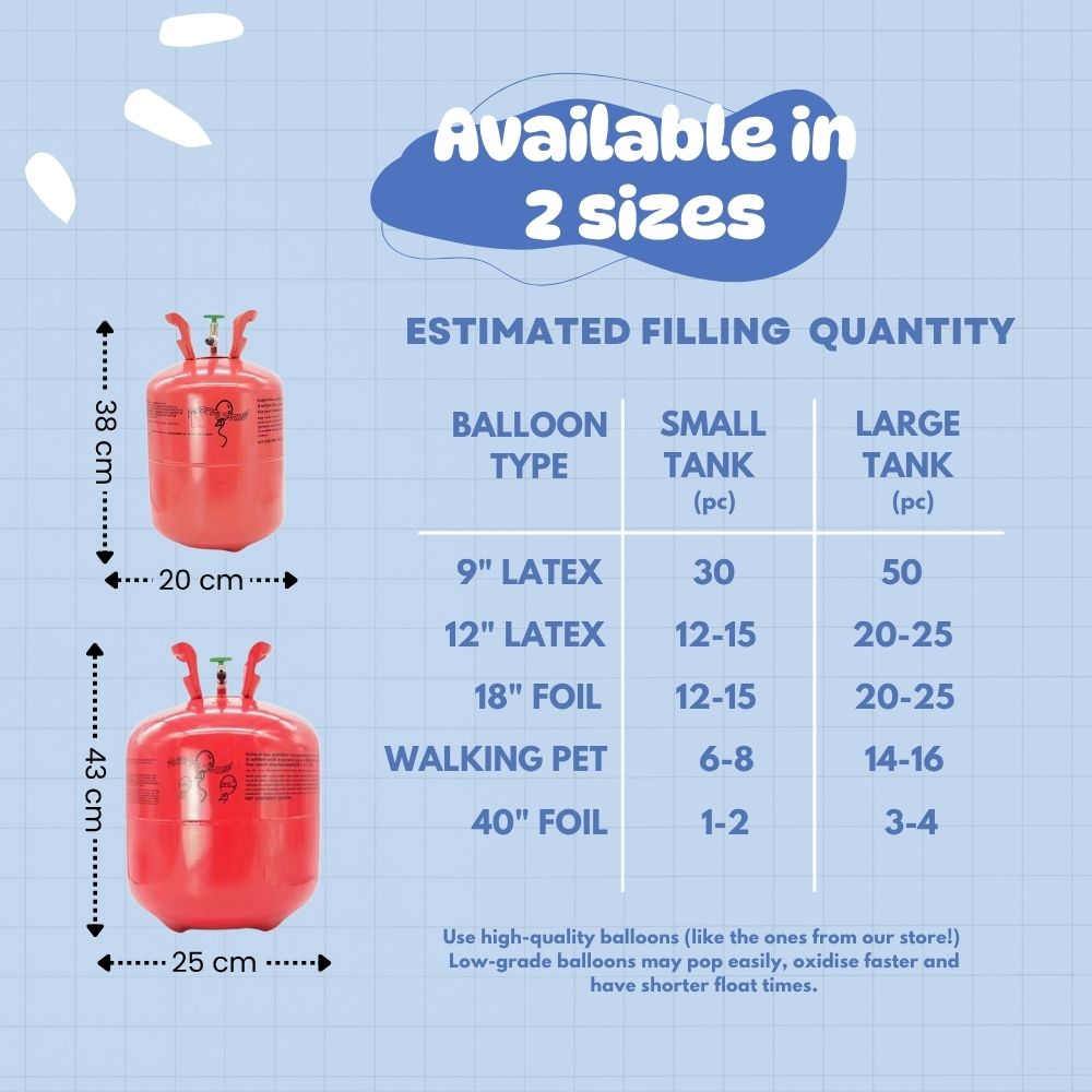 Disposable Helium Tank