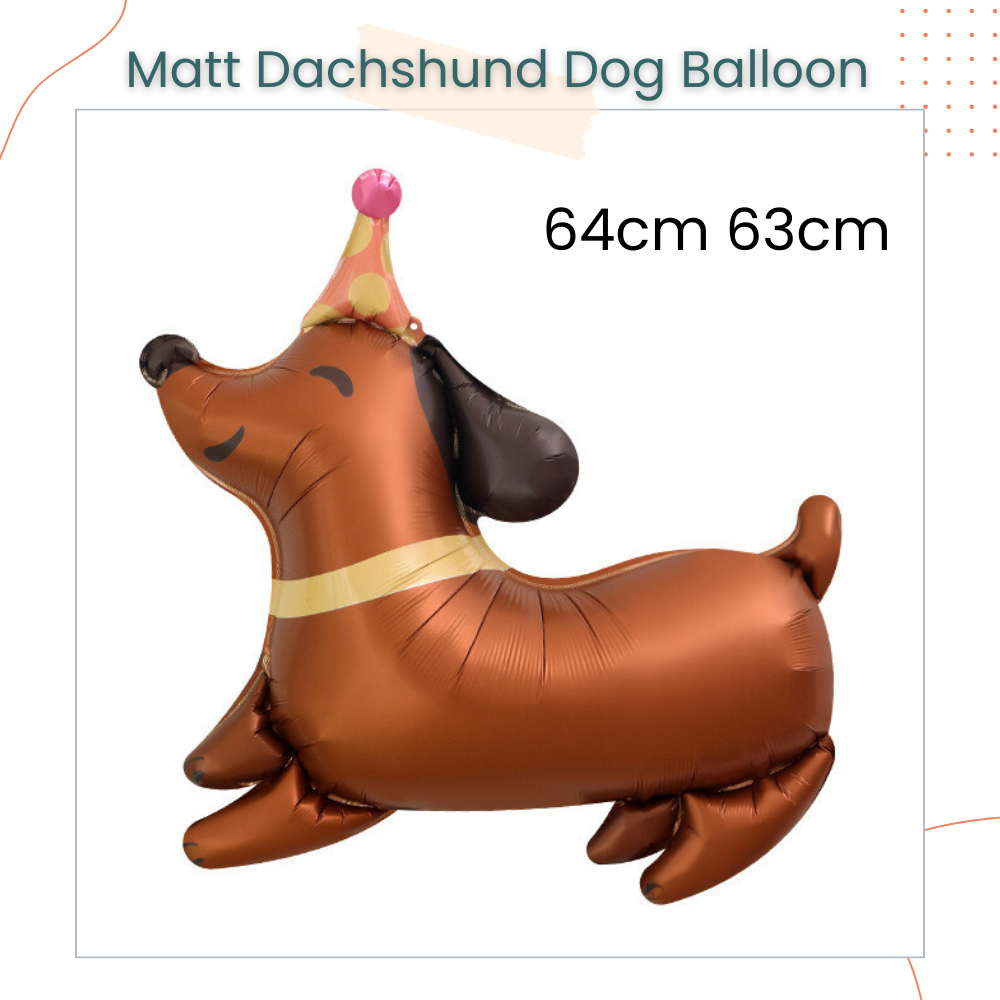 Puppy Matt Birthday Hat Cute Dog Foil Balloon
