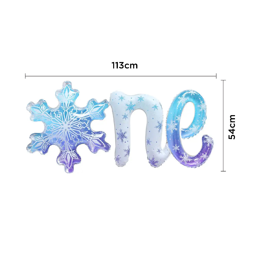 One Snowflake First Birthday Foil Balloon