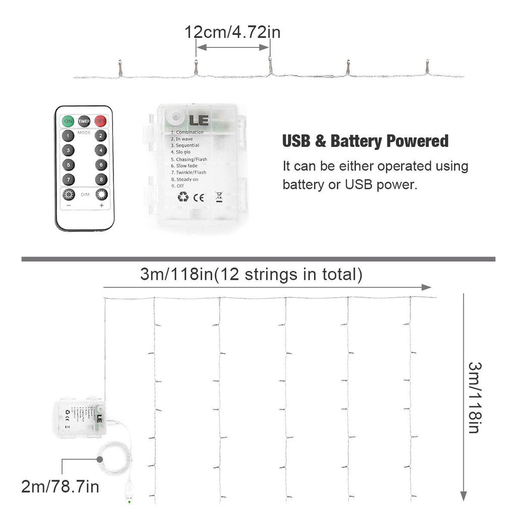 Deepavali Decoration Diwali Candle Banner 3m x 3m drop down curtain light decor