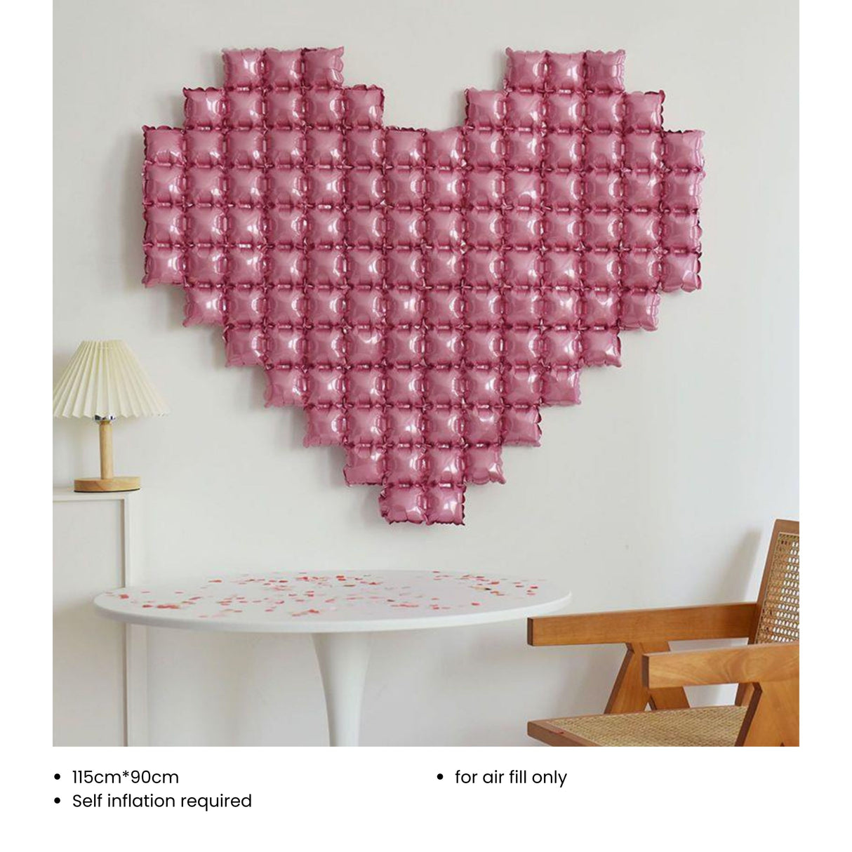 Checked Heart Shape Foil Balloon