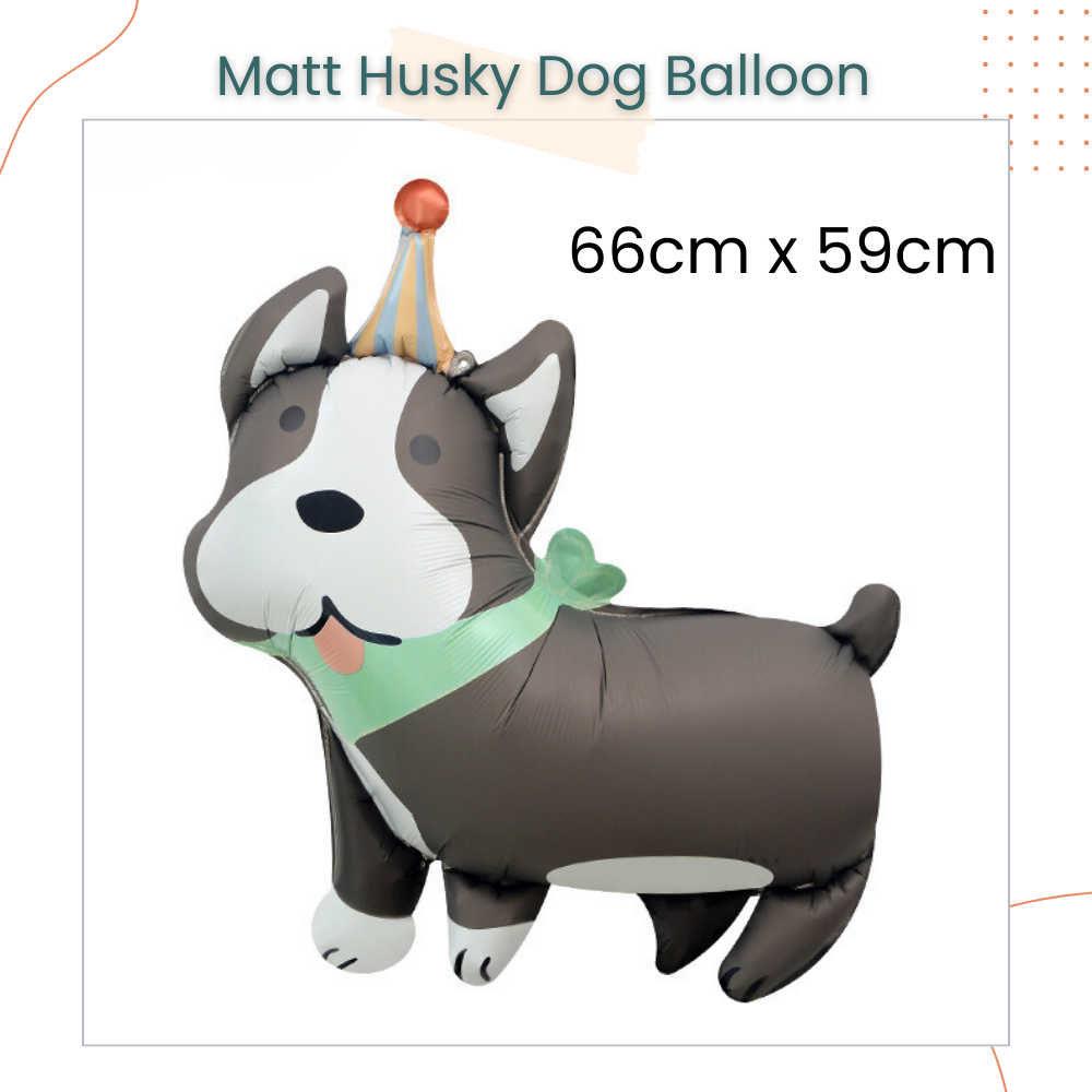 Puppy Matt Birthday Hat Cute Dog Foil Balloon
