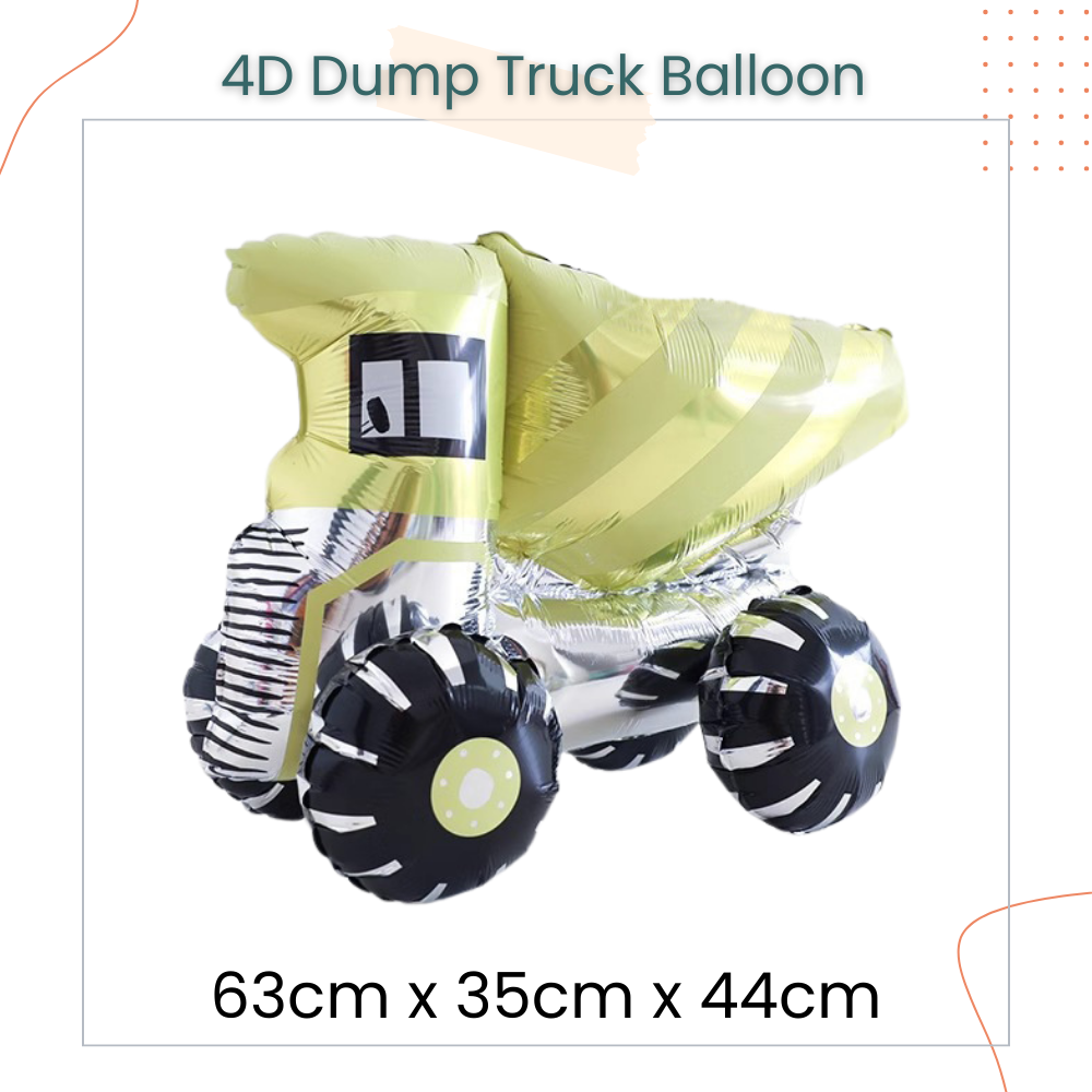 4D Standing Transportation Vehicle Foil Balloon Decoration for Birthday Party Event Celebration
