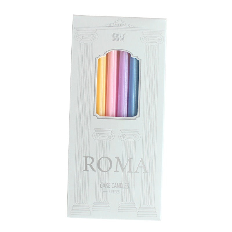 Pastel Rainbow Spiral Candles