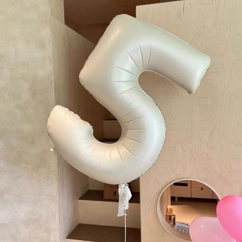 32 inch Cream Number Foil Balloon