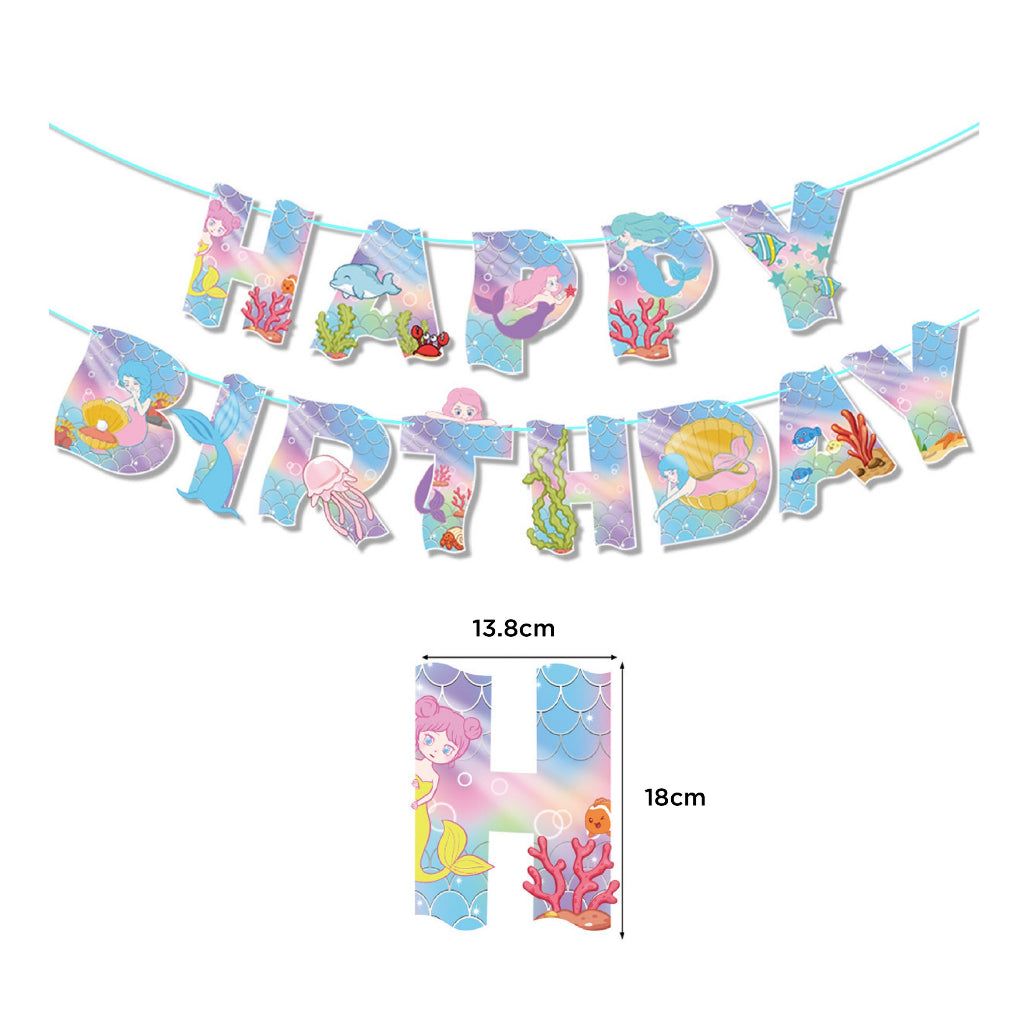 Mermaid Balloon Birthday Pack