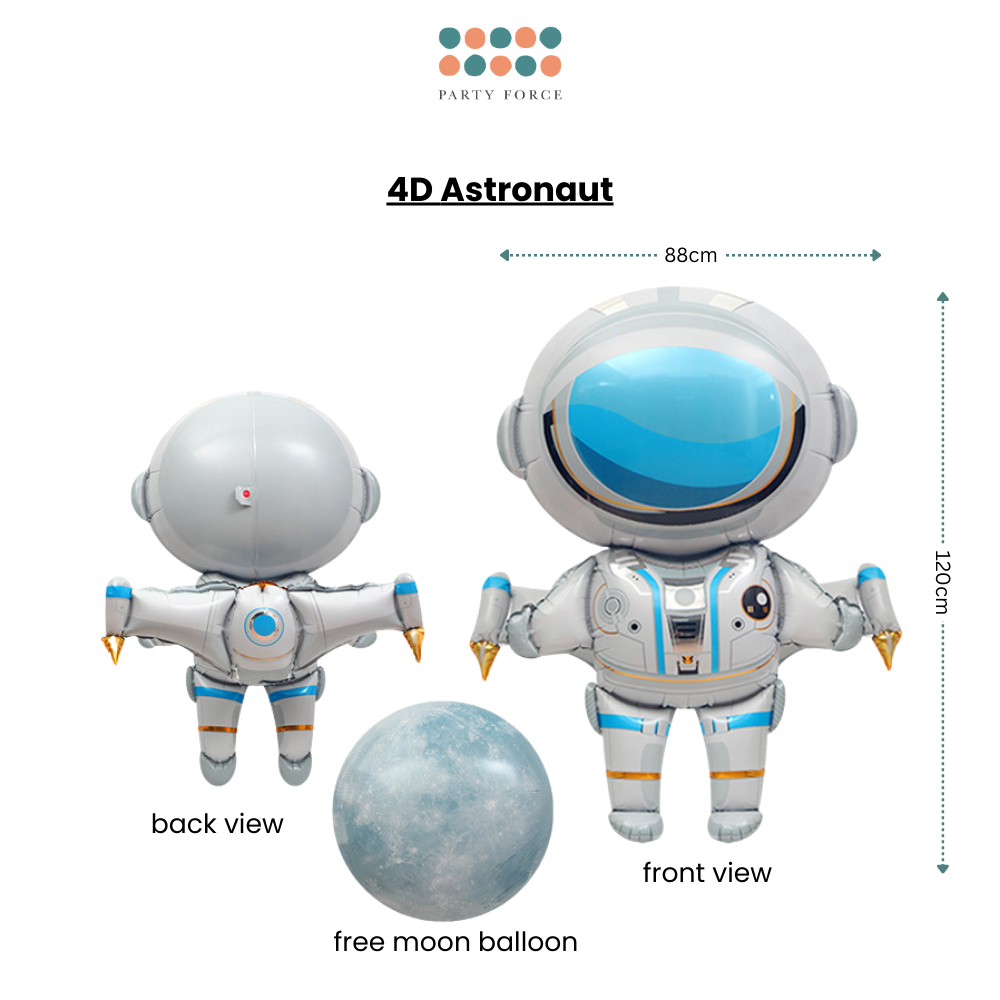 Space Theme Astronaut Foil Balloon Party Decorations