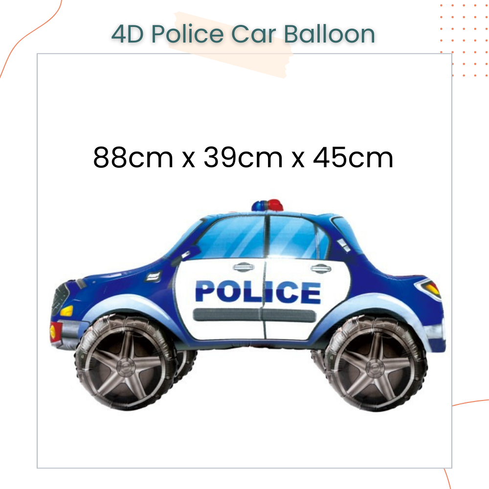 4D Standing Transportation Vehicle Foil Balloon Decoration for Birthday Party Event Celebration