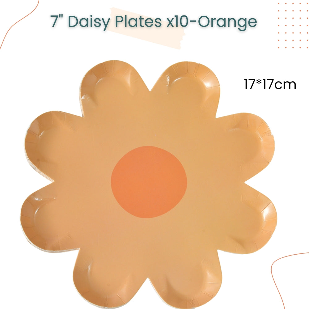 Colorful Rainbow Daisy Disposable Plates Napkins Tableware for Birthday Party