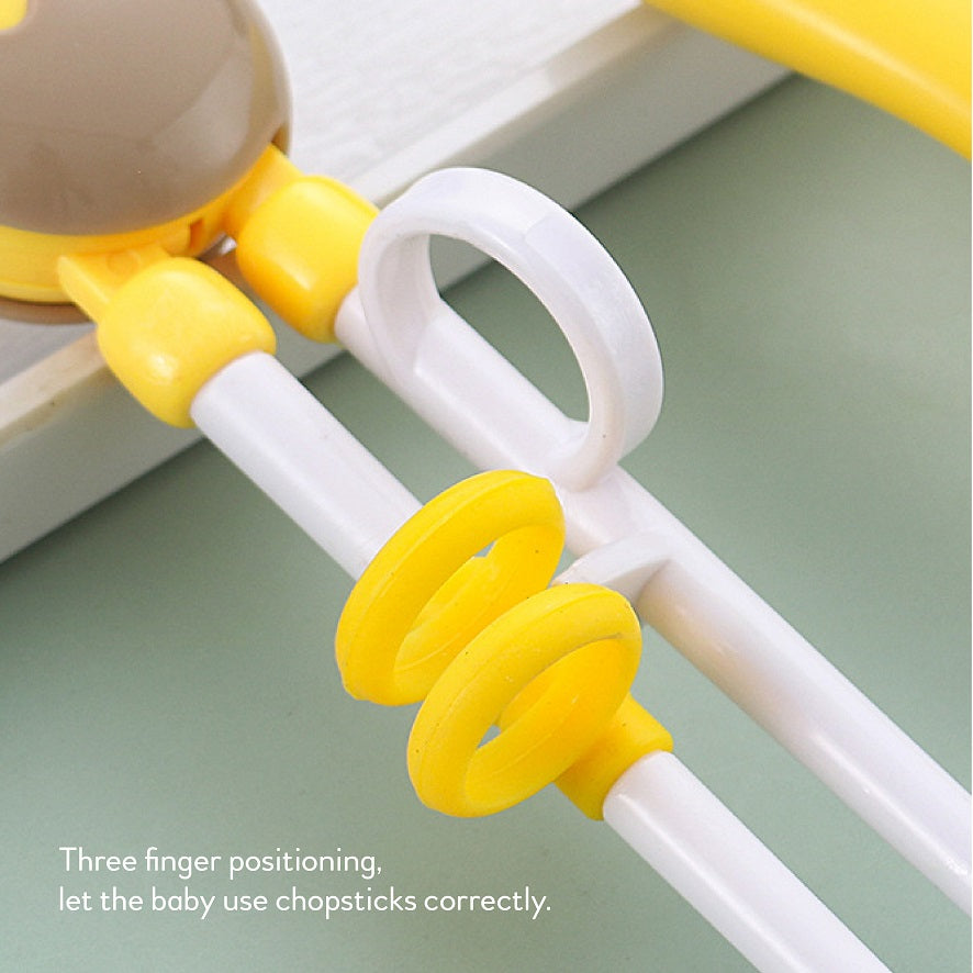 Cute Cartoon 3 in 1 Cutlery Set with Spoon Fork Chopsticks