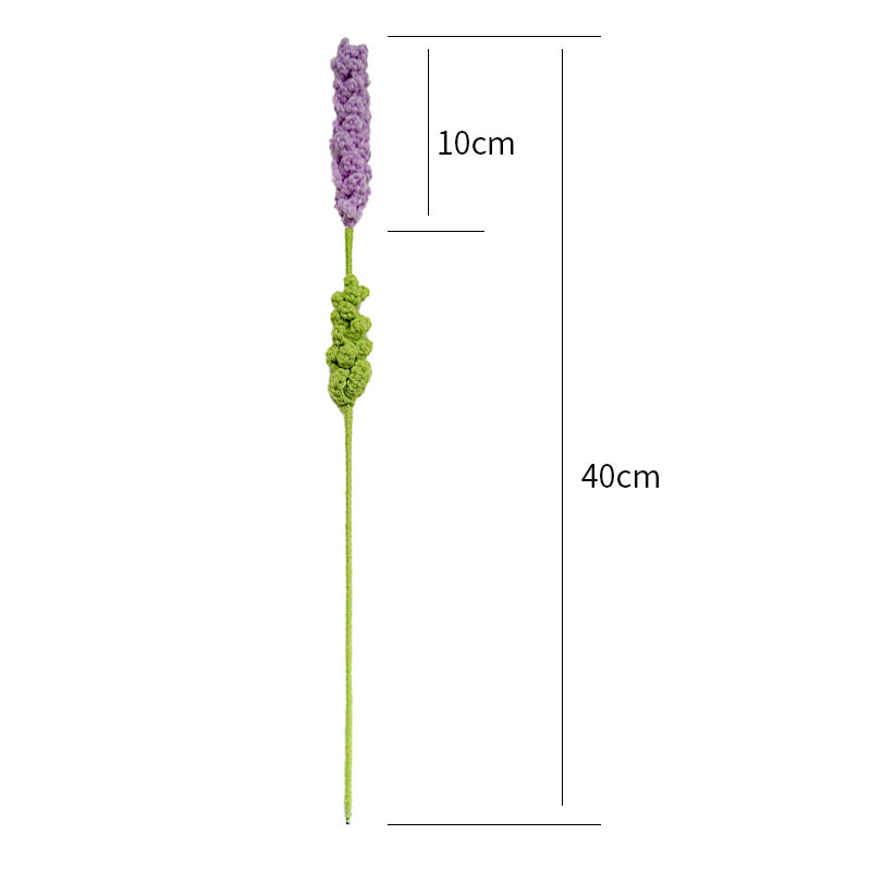 Knitted Woven Lavender Handmade Flower