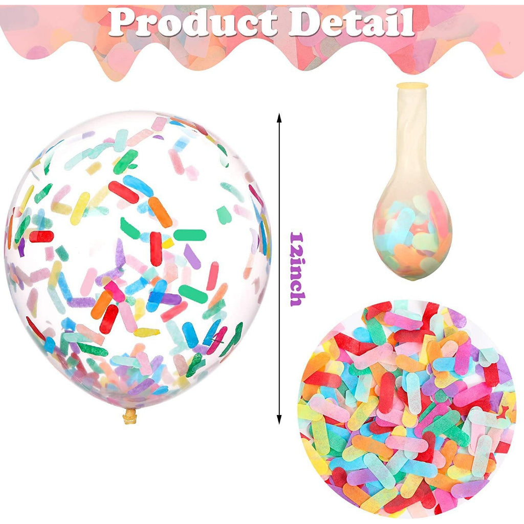 Rainbow Confetti Balloon 10pcs per Pack