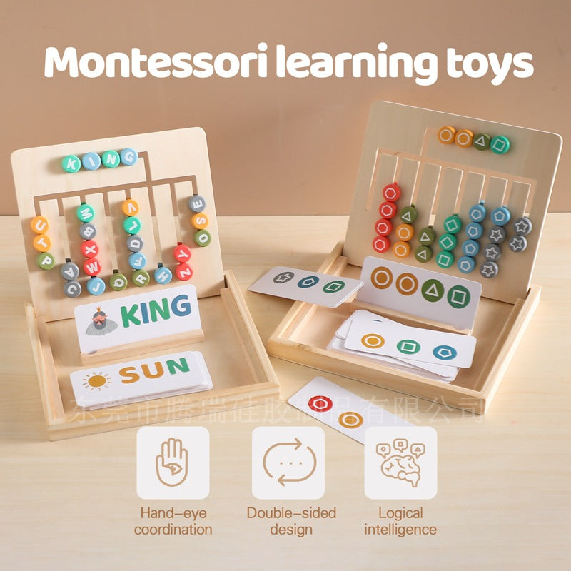 Montessori Word Math Box Training Cognitive Educational Letter Board Toys