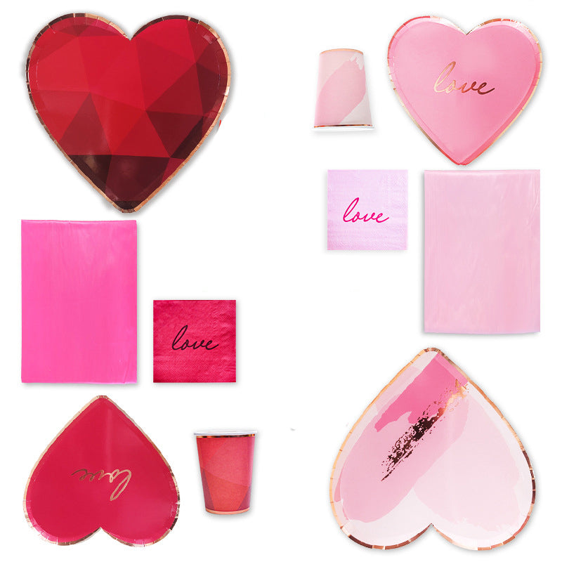 Disposable Heart Shaped Tableware
