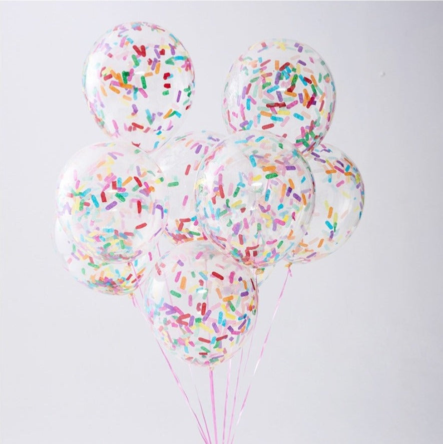 Rainbow Confetti Balloon 10pcs per Pack