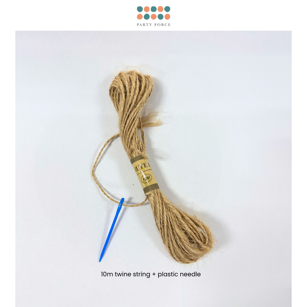 DIY Brown Linen banner customise happy birthday banner