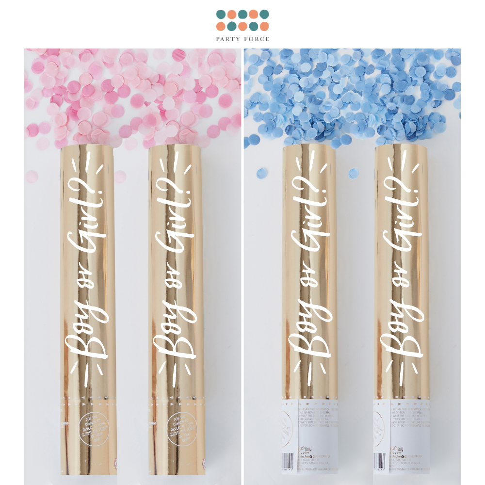 New Premium Gender Reveal Blue and Pink Popper for Gender Reveal "Boy or Girl" Parties