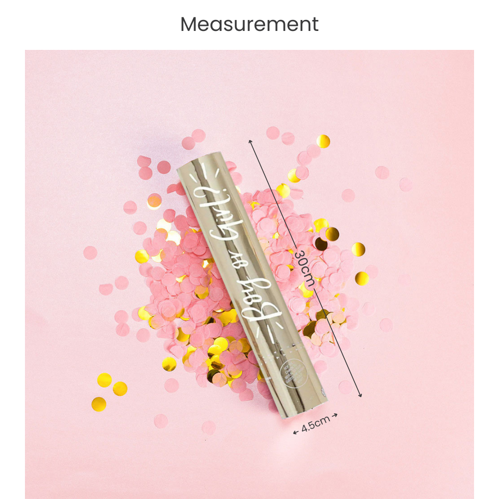 New Premium Gender Reveal Blue and Pink Popper for Gender Reveal "Boy or Girl" Parties