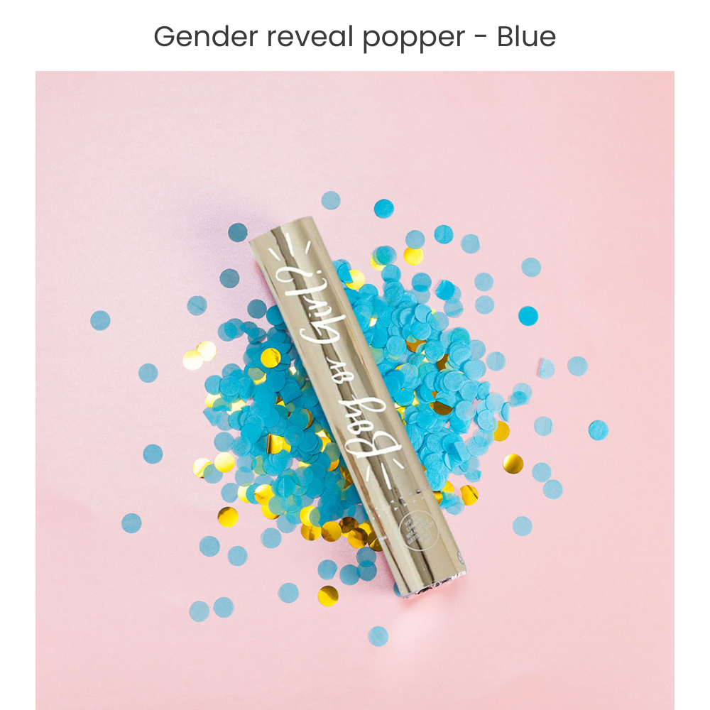 New Premium Gender Reveal Blue and Pink Popper for Gender Reveal "Boy or Girl" Parties