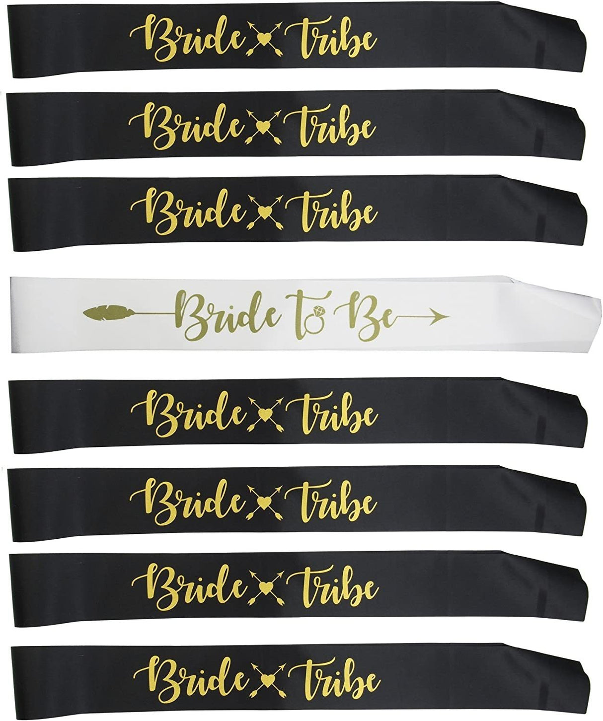 Bride To Be Bride Tribe Sash - Black Set