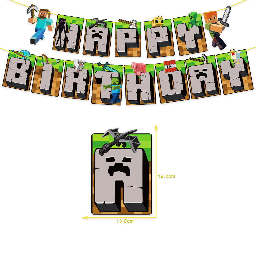 Minecraft game Theme Balloons Deco Pack