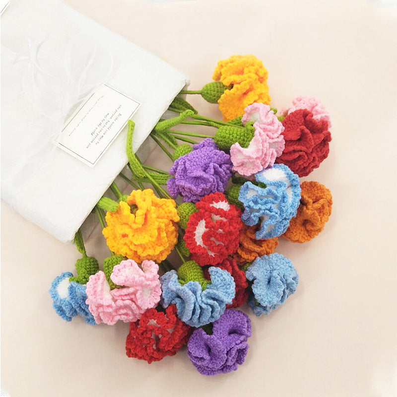 Knitted Woven Carnation Handmade Flower