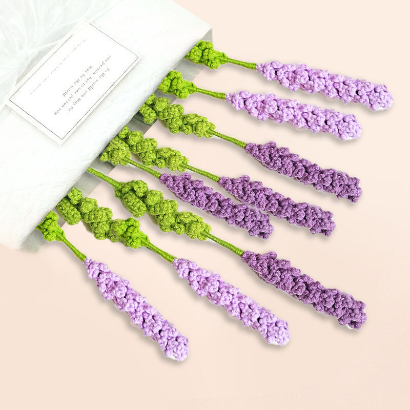 Knitted Woven Lavender Handmade Flower