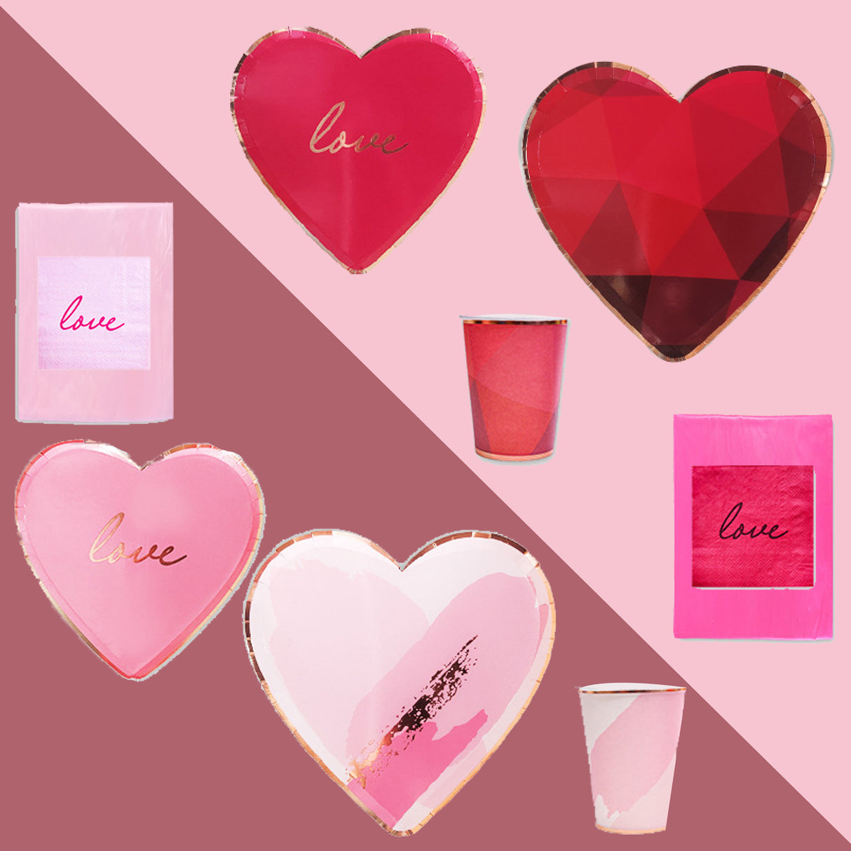 Disposable Heart Shaped Tableware