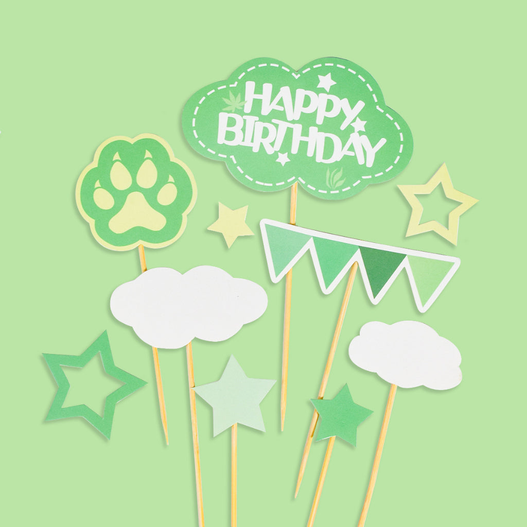Dinosaur Jungle Safari Birthday Cake Cupcake Topper Individual