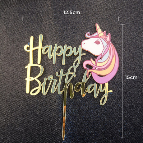 Unicorn Birthday Cake Topper