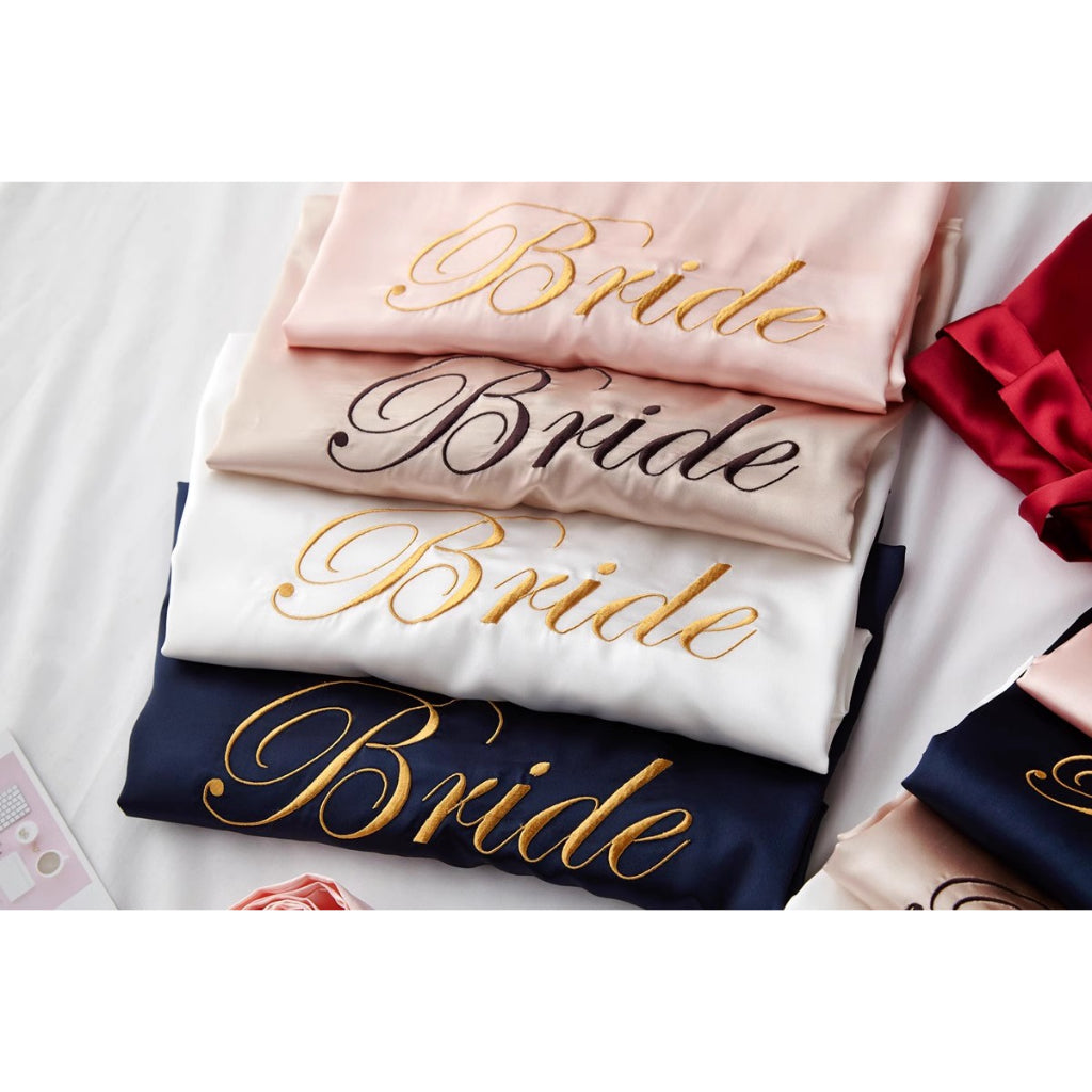 Bride To Be Bridesmaid Satin Robe - Pink