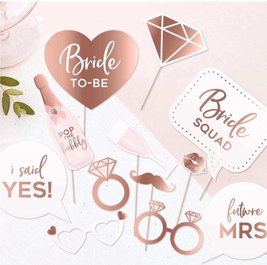 New Premium Rose Gold Bride To Be Photo Props