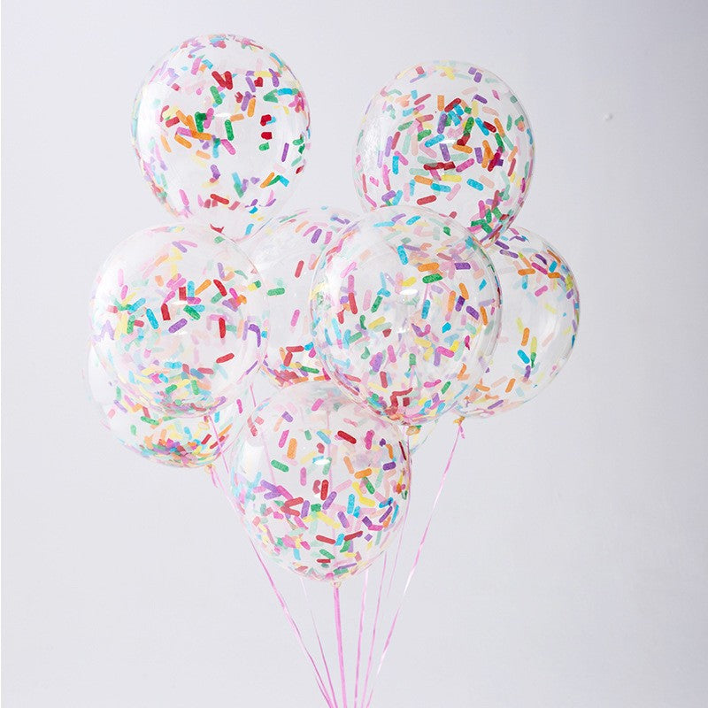 Rainbow Confetti Balloon 10pcs per Pack